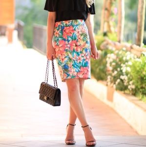 Ann Taylor Loft Tropical Skirt size 8